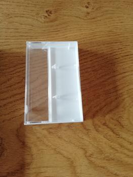 Leerkassettenhülle Weiß Transparent